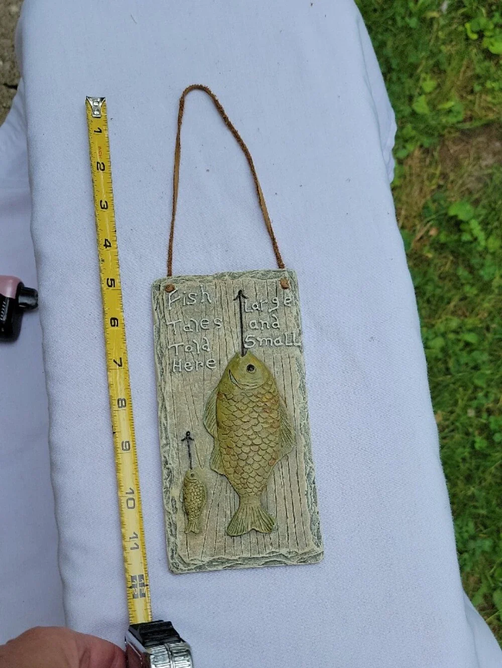 Rustic Fish Wall Plaque - Green Fish Hanging Décor